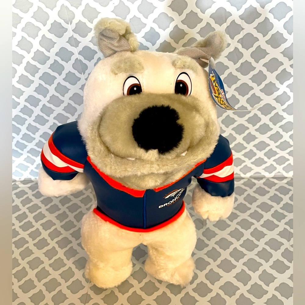 Vintage NFL play by play 1998 plush Denver Bronco stuffed animal 11 in Plush Toy